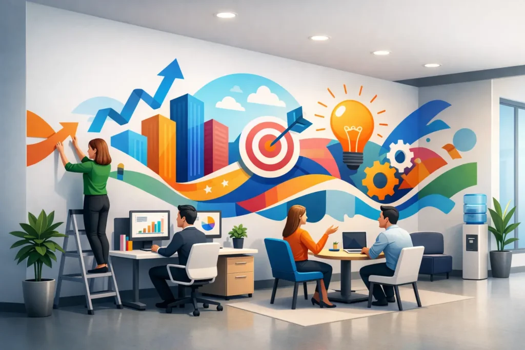 Interior Office Wall Graphics That Work Harder